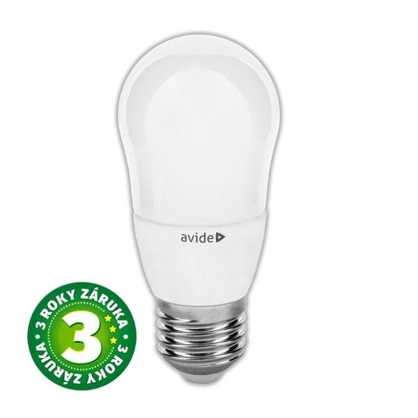 Prémiová LED žárovka E27 6W 470lm B45, denní, ekv. 41W, 3 roky